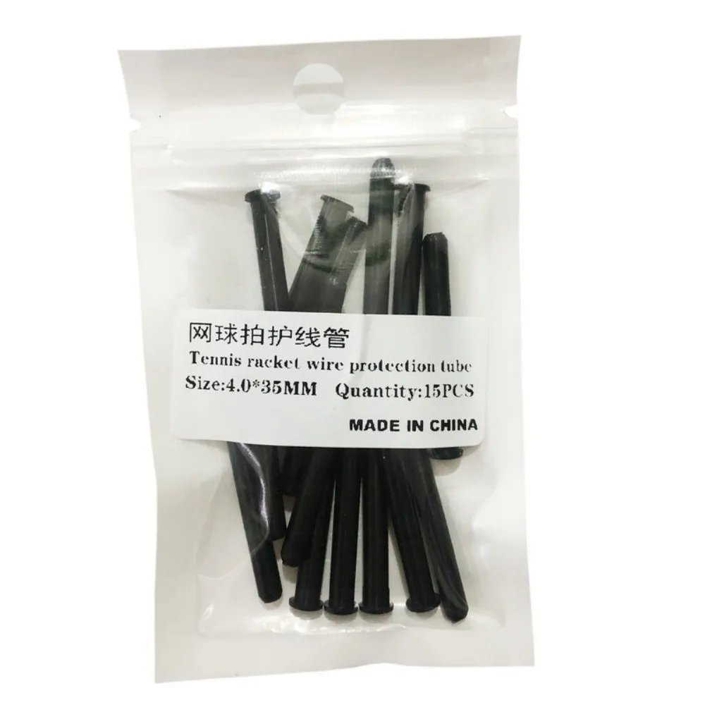 

15pcs Double-hole Tennis Racquet Grommets Black Universal String Protector Replacement Parts Tennis Racket Grommets