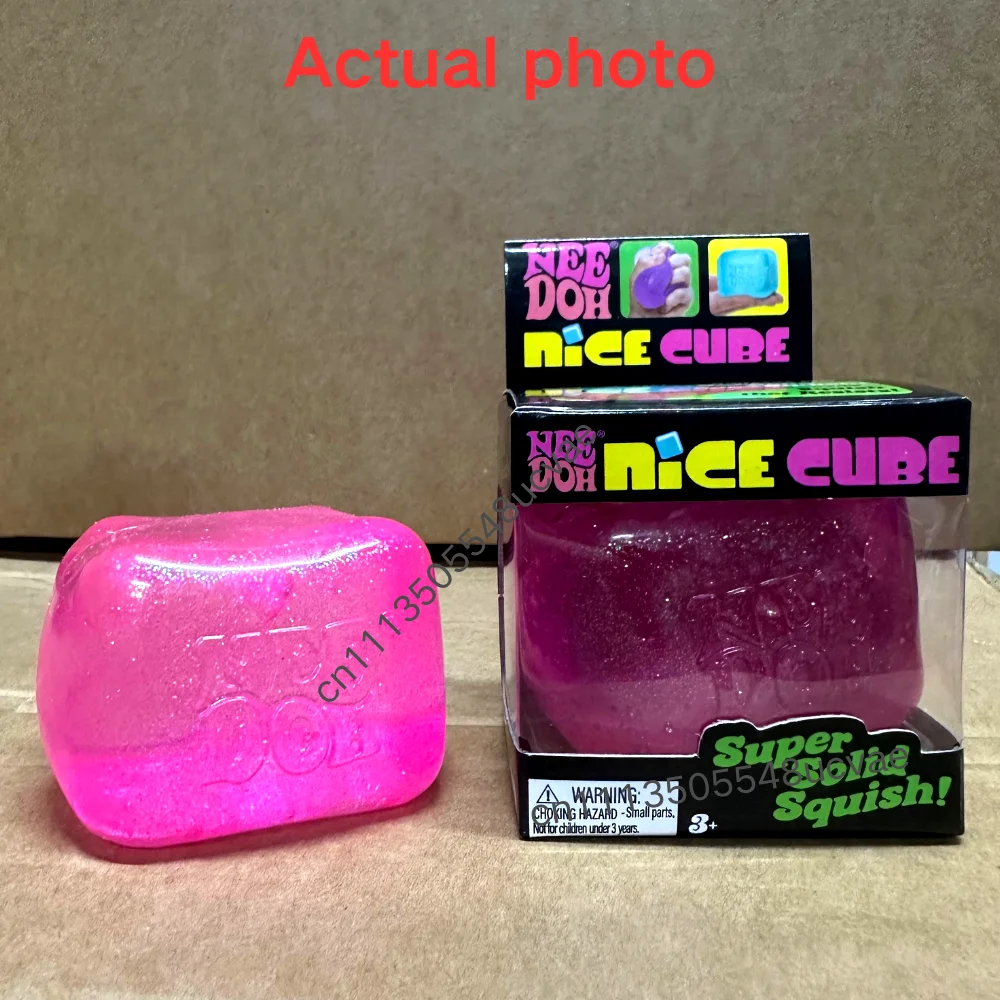 Schylling Nee Doh Quallen- & Würfel-Quetschspielzeug, Weiches Jelly Squeeze Stressabbau-Fidget-Spielzeug, Sensorisches NeeDoh für Kinder & Erwachsene