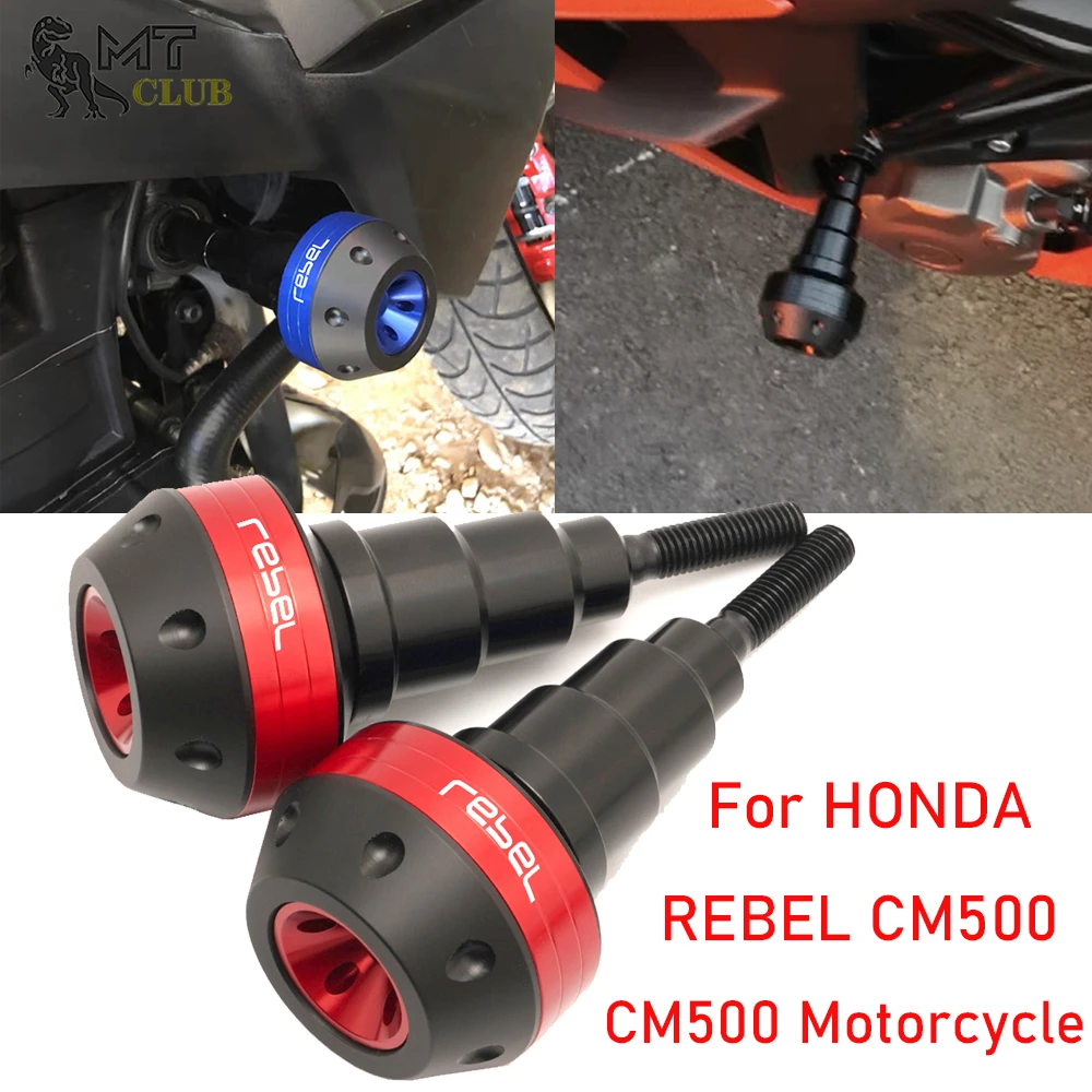 2023 Hot sale For HONDA Rebel 300/500 CM CMX300 CMX500 Motorcycle Accessories Frame Slider Crash Protect Pads (CNC Aluminum+POM)