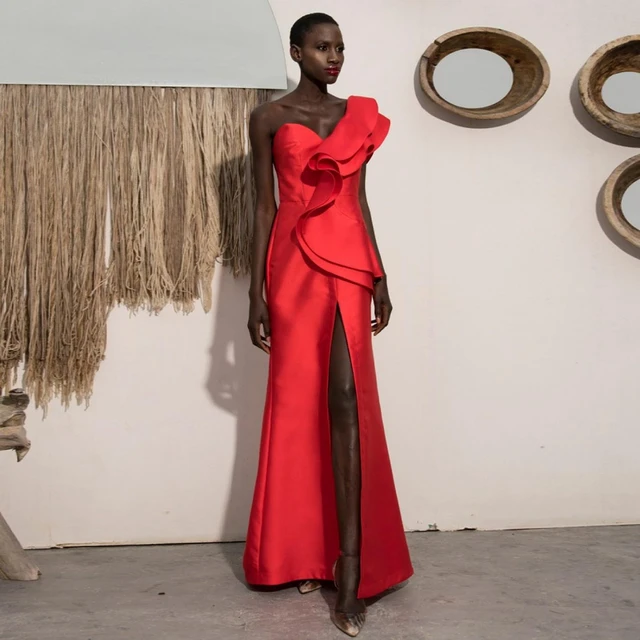 Straight evening gowns clearance