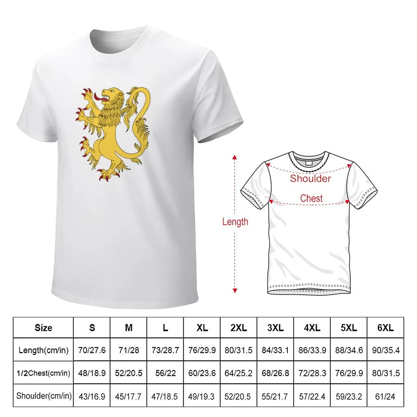 Lion Rampant T-Shirt oversizeds graphics mens t shirt