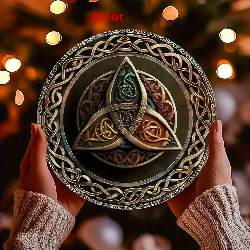 CIFbuy Vintage Celtic Triangle Aluminum Wall Art Waterproof Durable Metal Sign For Home Garden Patio