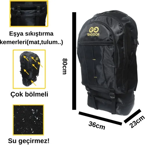 Mochila impermeable de 90 litros con compartimentos múltiples para Camper, mochila de viaje con compartimento para portátil