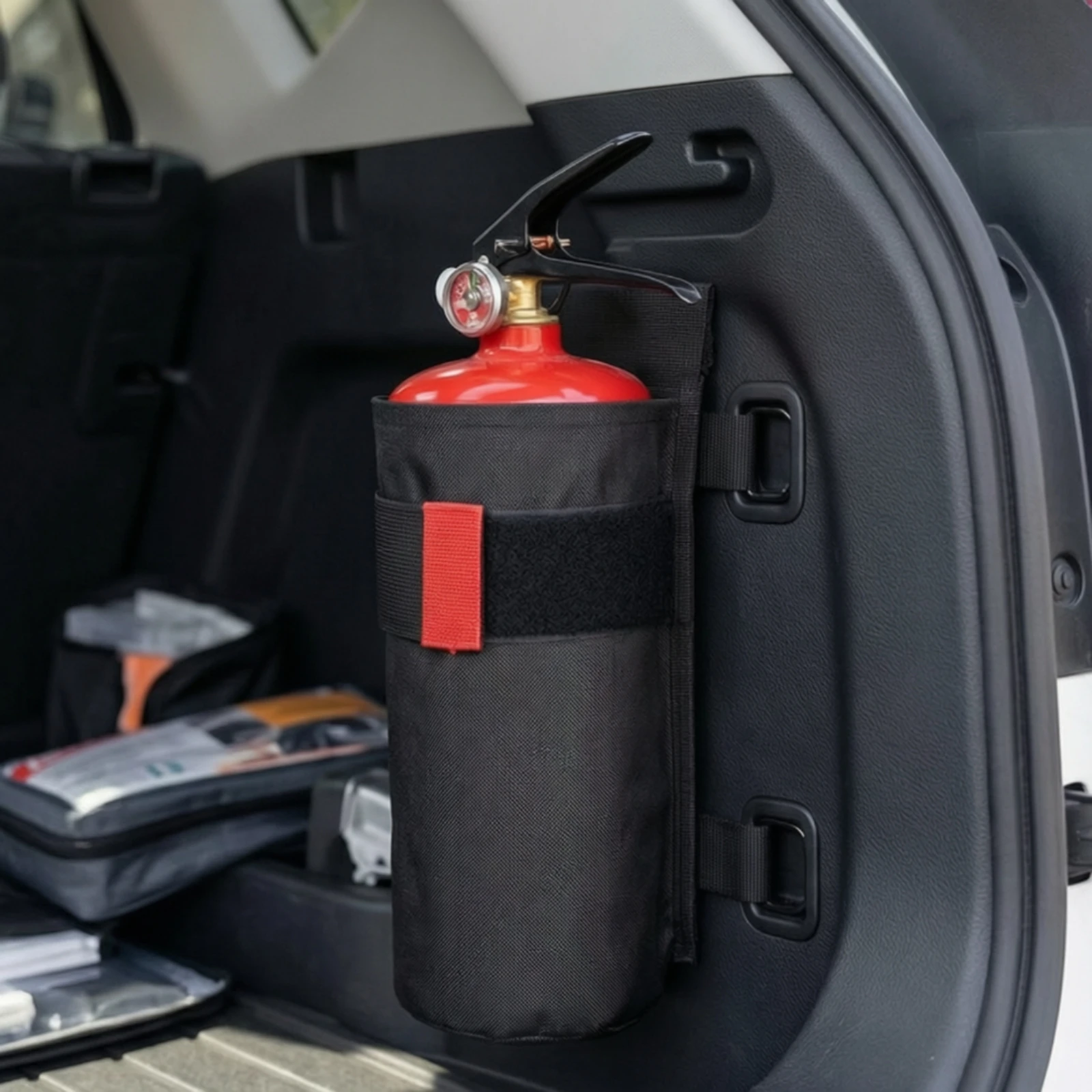 Car Fire Fire-Suppression Unit Holder Space-Saving Fire Fire-Suppression Unit Storage Bag Oxford-Cloth Hanging Storage Bag