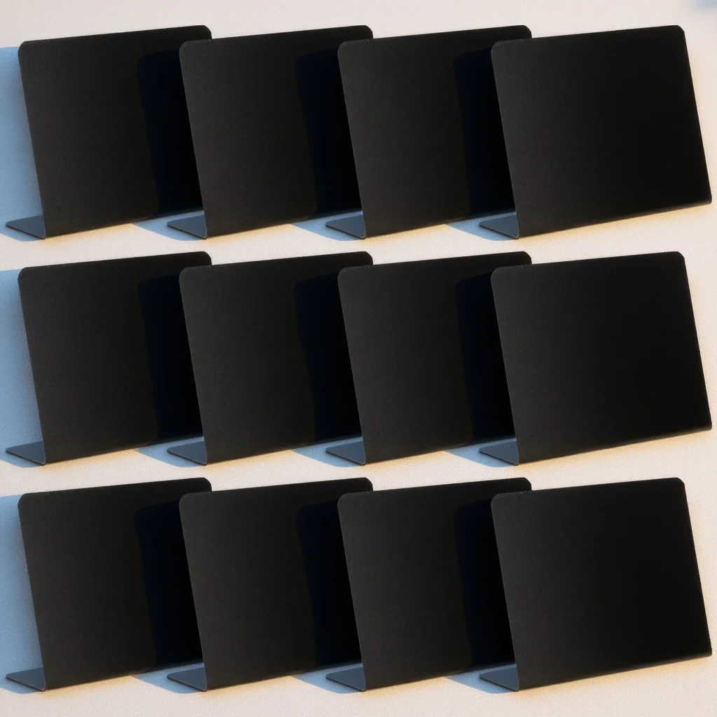 12Pcs Mini Blackboards Small Chalkboard Signs Standing Memo Boards Tabletop Erasable Message Boards for Food Labels Party Buffet