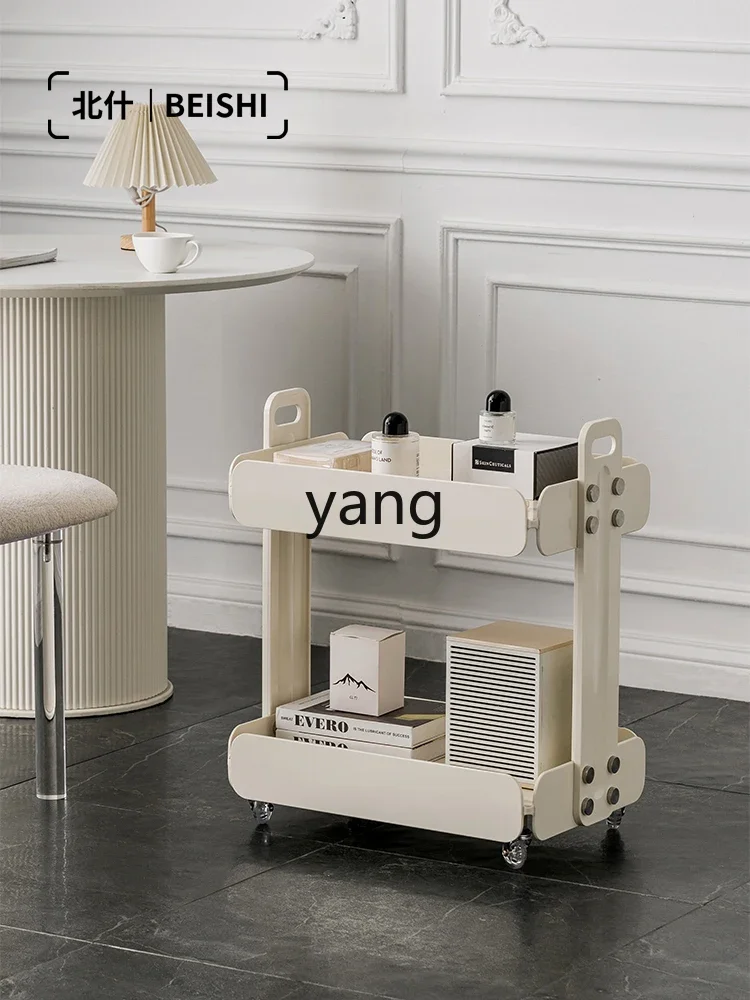 LMM1  Simple Modern Transparent Sofa Side Table Home Living Room Removable Coffee Table Internet Celebrity Trolley