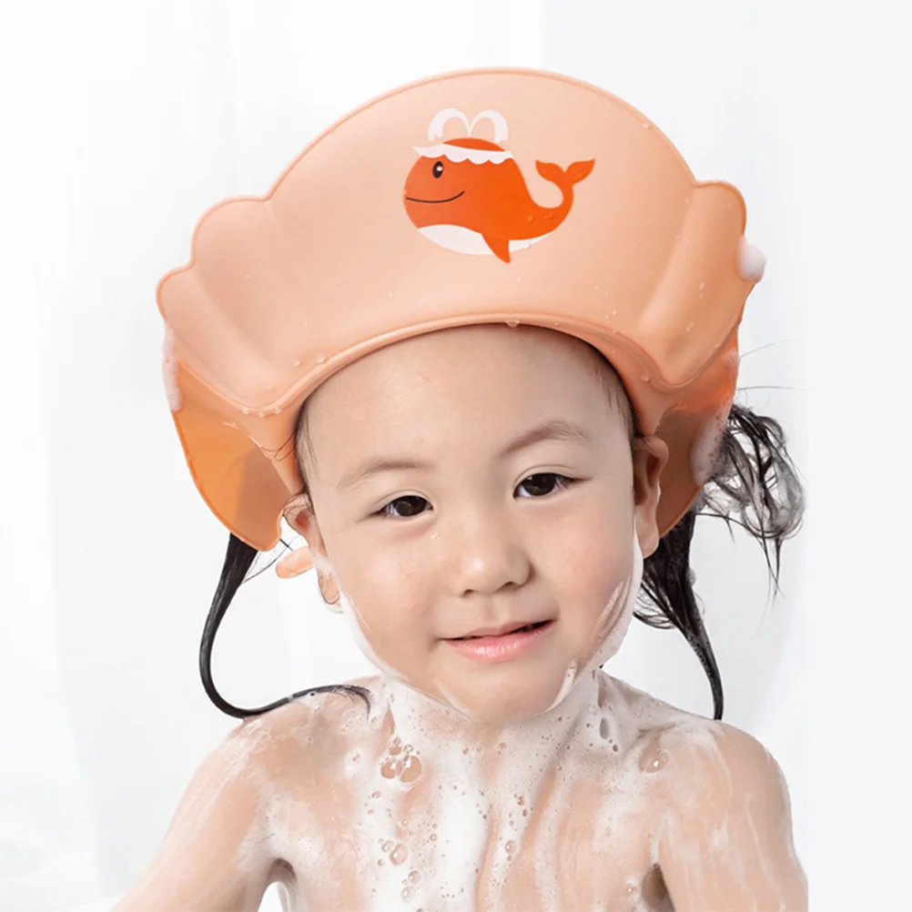 

Anti-Backflow Hair Washing Hat Toddlers Waterproof Baby Bath Hat Adjustable Shower Visor For Kids Rinseable Portable