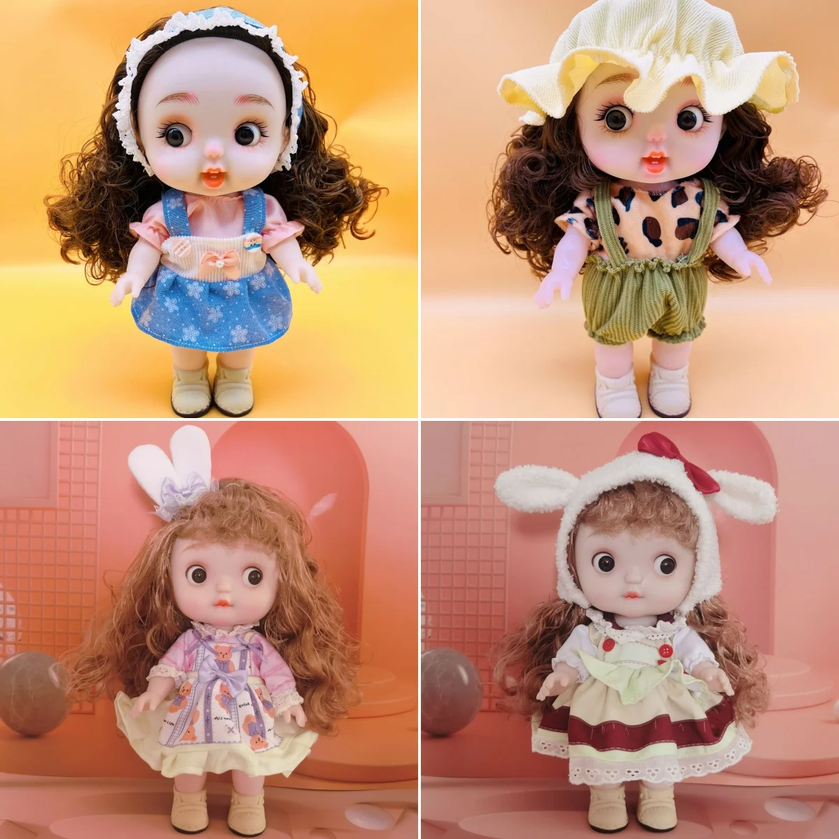

28cm Kawaii Lolita Girl Princess Doll Toys 1/6 BJD Cute Big Eyes Face Doll Body Joints Movable Play House Toys Birthday Gifts