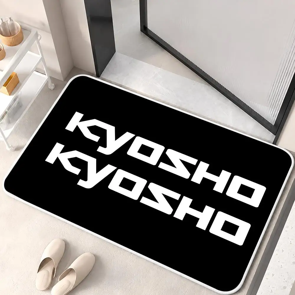 K-Kyosho COOL Logo Floor Mat Flannel Rug Soft Non Slip Washable Door Mat For Bathroom Bedroom Kitchen Home Decor