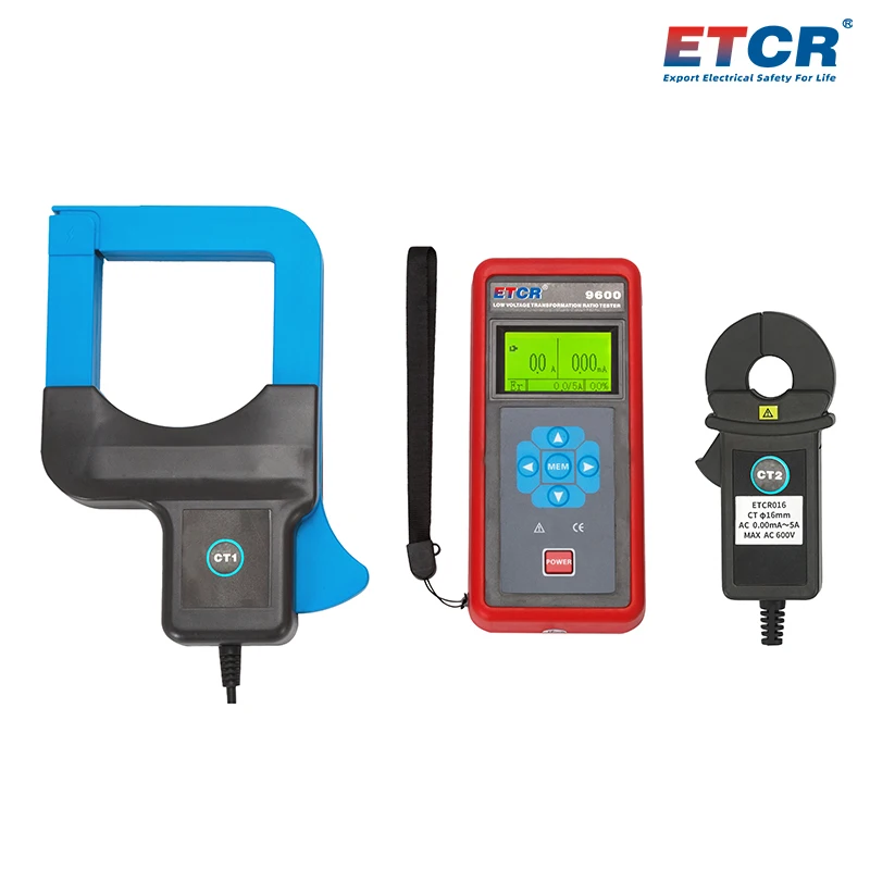 ETCR9600 Multi-functional Low Voltage Tester Transformer Variable Turn Ratio Tester 1～9999 Primary Secondary Current Clamp Range