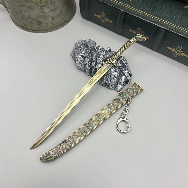 

22cm Chinese Ancient Mythology Blade Creation of The God Movie Merchandise 1:6 Metal Sword Weapon Miniature Models Home Ornament