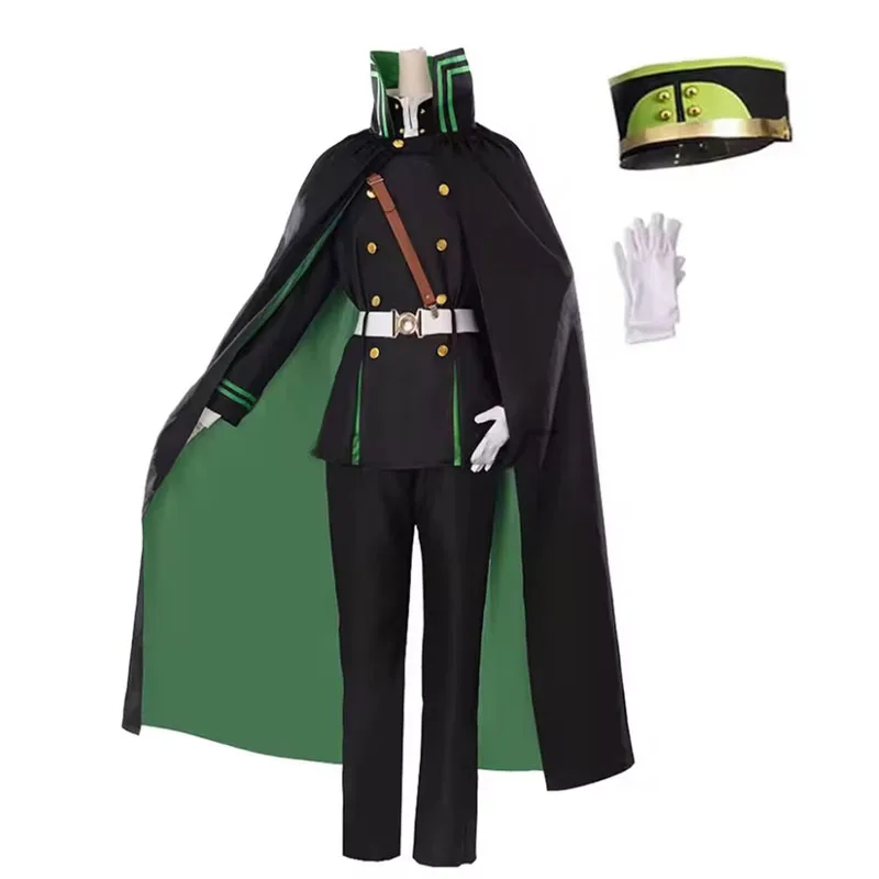 

Customized Anime Cosplay Costume Yuichiro Hyakuya Party Uniform Full Set Male Womale Suit Halloween Outfits
