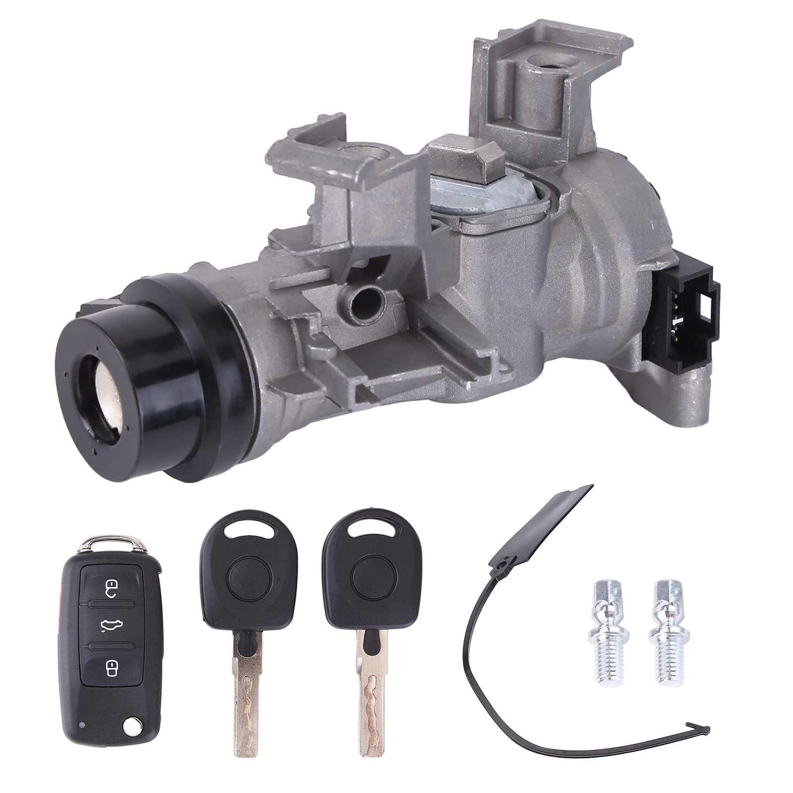 Ignition Switch Lock Assembly 1K0905851B Compatible for VW JETTA 06-18 W/Remote Control Key Shell