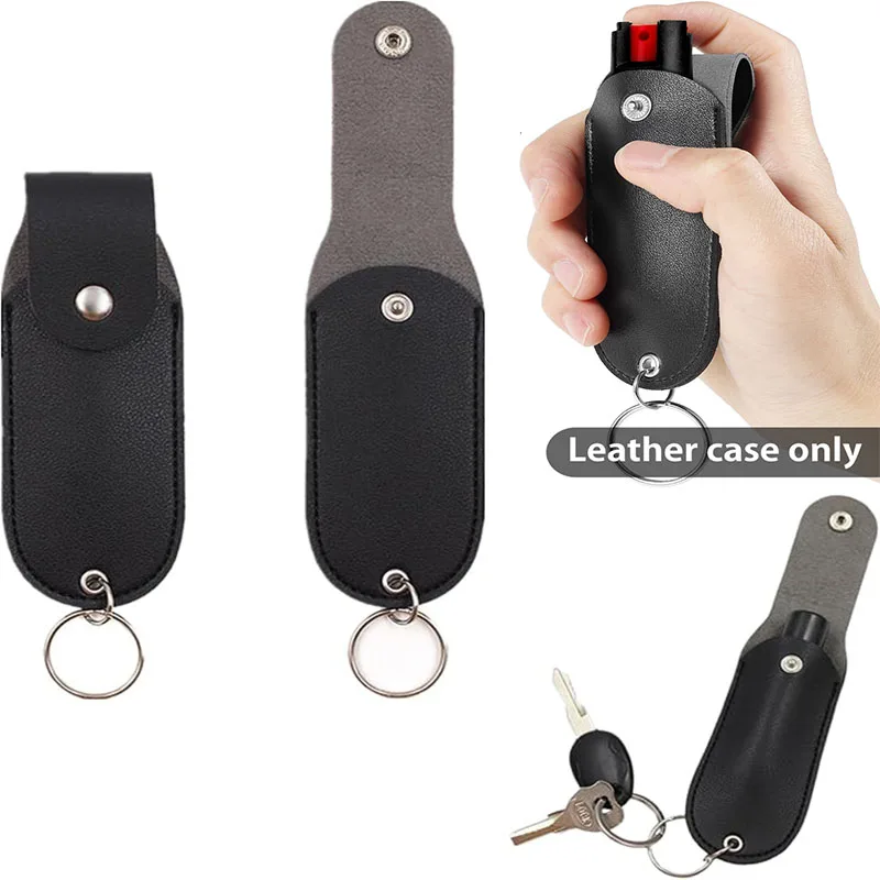 

Мешочек для перцового спрея, кобура для перцового спрея из искусственной кожи, мини-портативный держатель для перцового спрея, кожаный держатель для самообороны, брелок для ключей