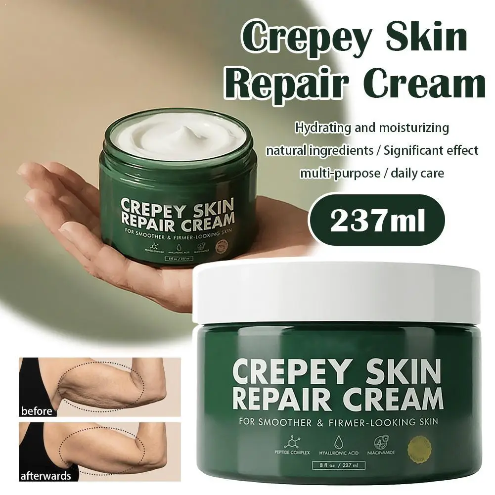 Crepey Skin Repair Cream 8 Oz Tightening Body Lotion for Aging Skin Helps & Lift Thin Wrinkled Skin on Arms Neck & Legs