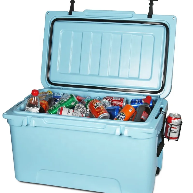 

Chest Cooler Box Reusable 65l Large Plastic Rotomolded Fish Ice Food Custom PE Letter Box Insulated Box Nylon Rope Handle CN;ZHE