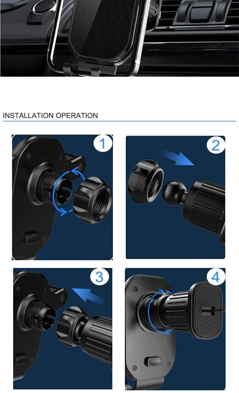 Universal phone holder with adjustable arms