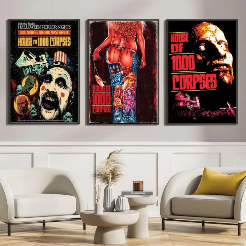 Classic Horror Movie House of 1000 Corpses Film Poster HD Printed Canvas Painting Wall Art Pictures Home Decor Holiday Gift