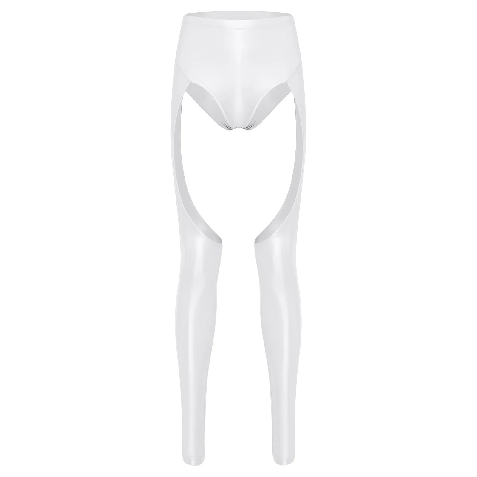 

Womens Glossy Yoga Leggings Elastic Waist Thigh Hollow Out Tights Skinny Long Pants for Pilates Yoga Dance Workout Gym Sports