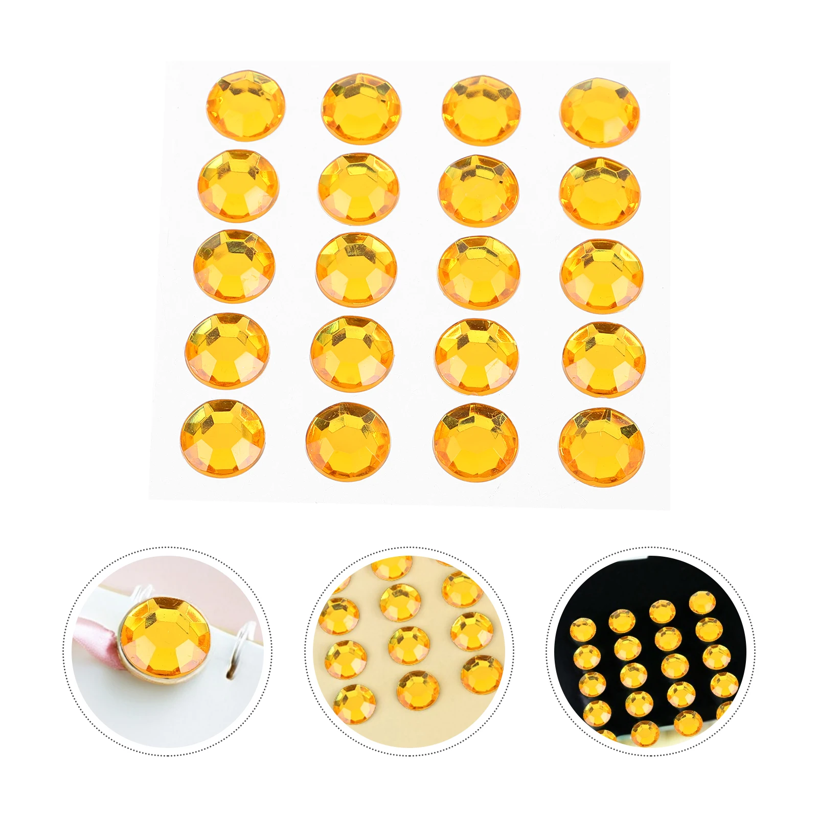 10 Sheets 12mm Acrylic Round Stickers Self Stick Rhinestones for Cards Invitations Scrapbooking Waterproof Dot Shiny Decorative