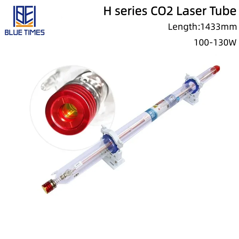 Bluetimes 100-130W CO2 Laser Tube Length 1433mm Dia.60mm Laser Glass Lamp For CO2 Engraving Cutting Machine