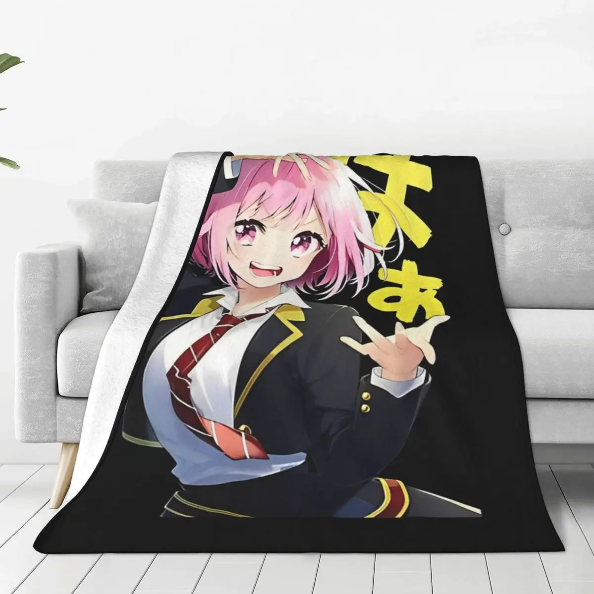 Project Sekai Emu Otori Blanket Warm Soft Print Plush Throw Blanket For Living Room Decorative Flannel Bedspread Bed Cover