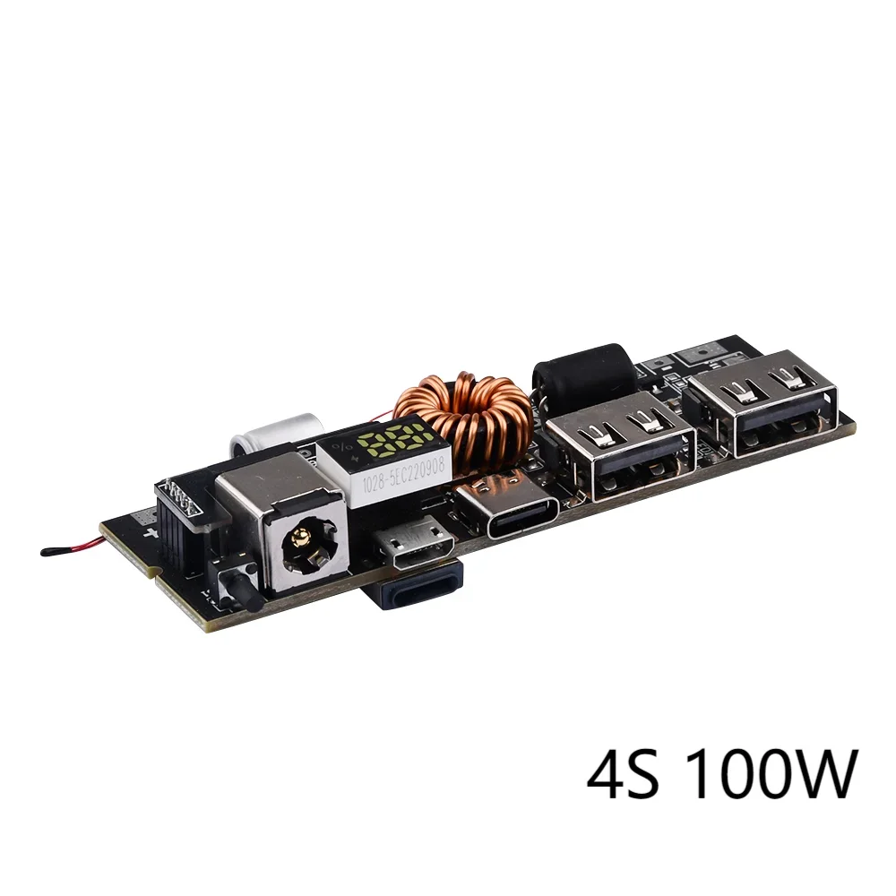 Diymore PD 65W 100W Power Bank 6-port 21700 two-way fast charging mobile power module for High capacity 18650 battery assemble