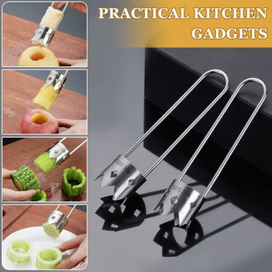 Verbeterde roestvrijstalen rode bel peperzaadboorgereedschap voor groenten en fruit Keukengadget met efficiënte zaadverwijdering F