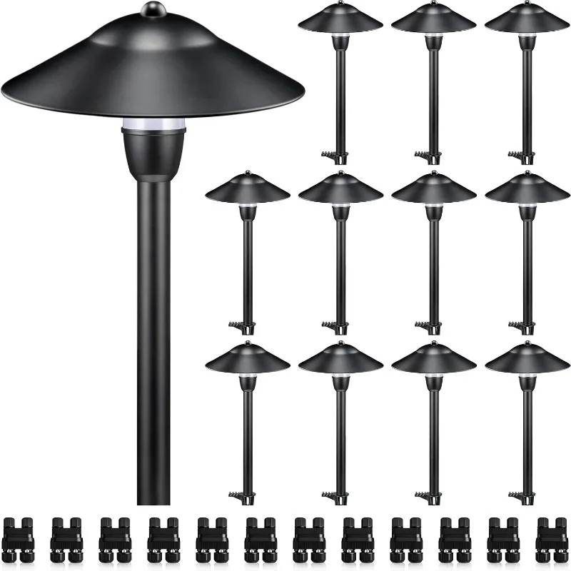 

LED Low Voltage Landscape Lights 3W Cast-Aluminum Pathway Lights Low Voltage 12-24V Waterproof Landscape Path Lights 3000K