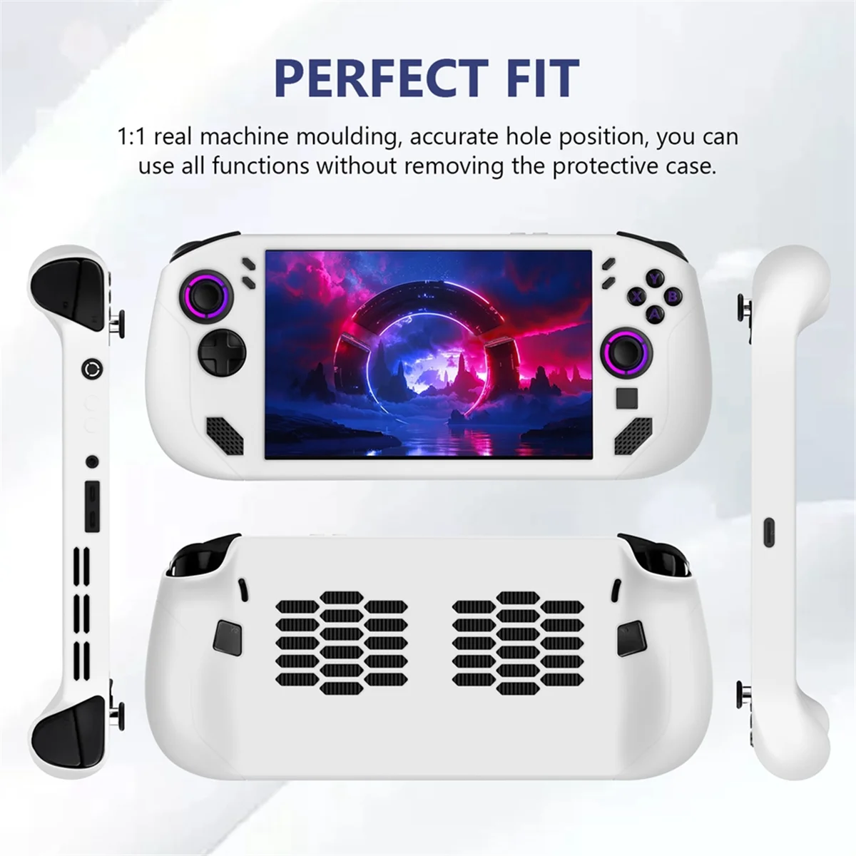 Y34A siliconen beschermhoes voor Legion Go S Shield schokabsorberende hoes Shell Cover voor Legion Go S gameconsole zwart