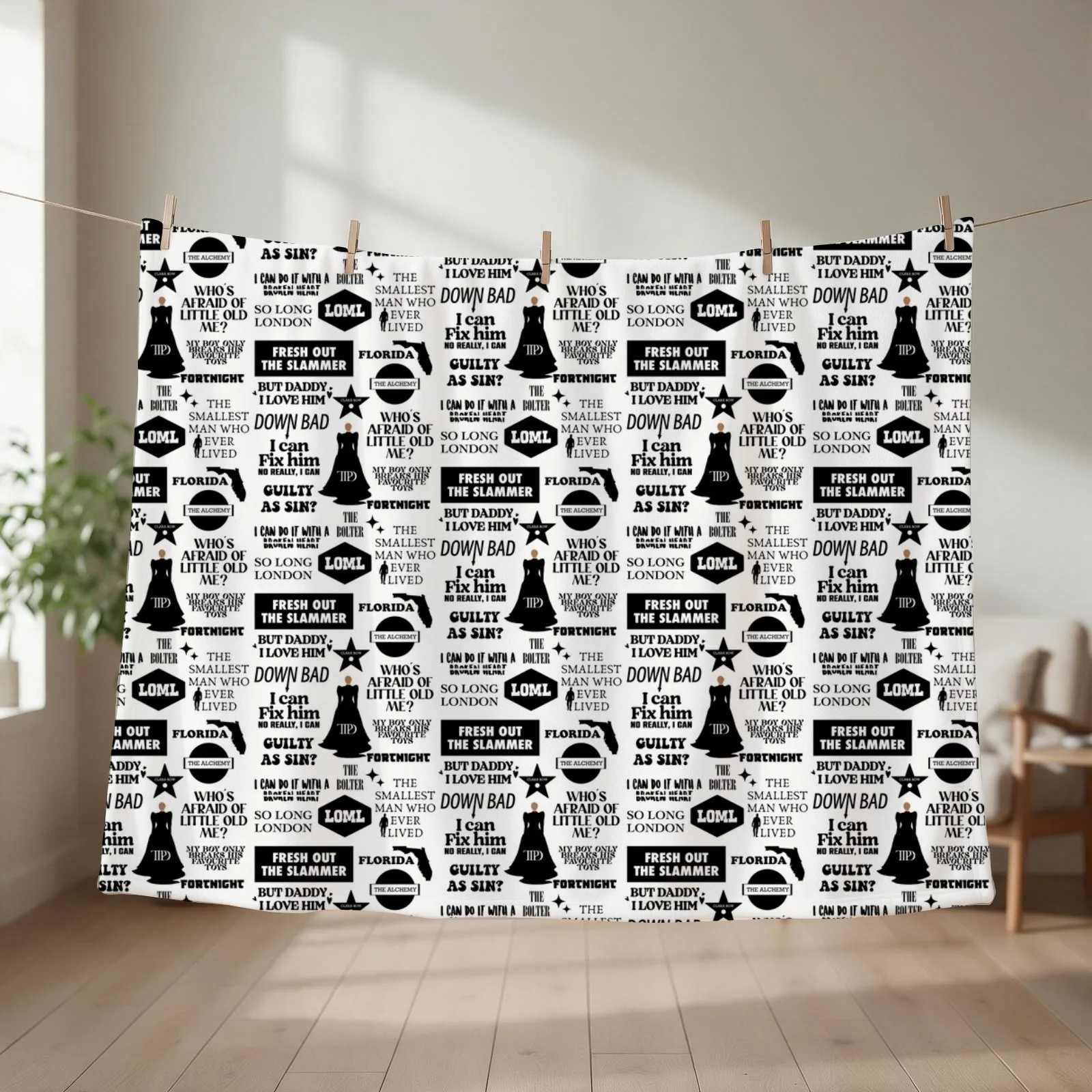 Classic all lyrics Throw Blanket Hair Sofa Weighted halloween Blankets