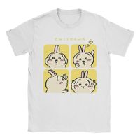 Chiikawa Usagi V Sign Photo Men T Shirt Cute Cartoon Vintage Tee Shirt Short Sleeve Crewneck T-Shirt Pure Cotton 4XL 5XL merch