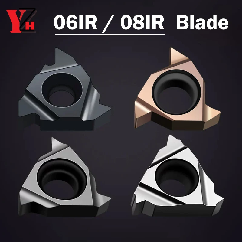 

твердосплавная вставка 06IR 08IR Резьбовое лезвие для резки с ЧПУ для обработки внутренней резьбы Для деталей нержавеющей стали/стали/меди/алюминия