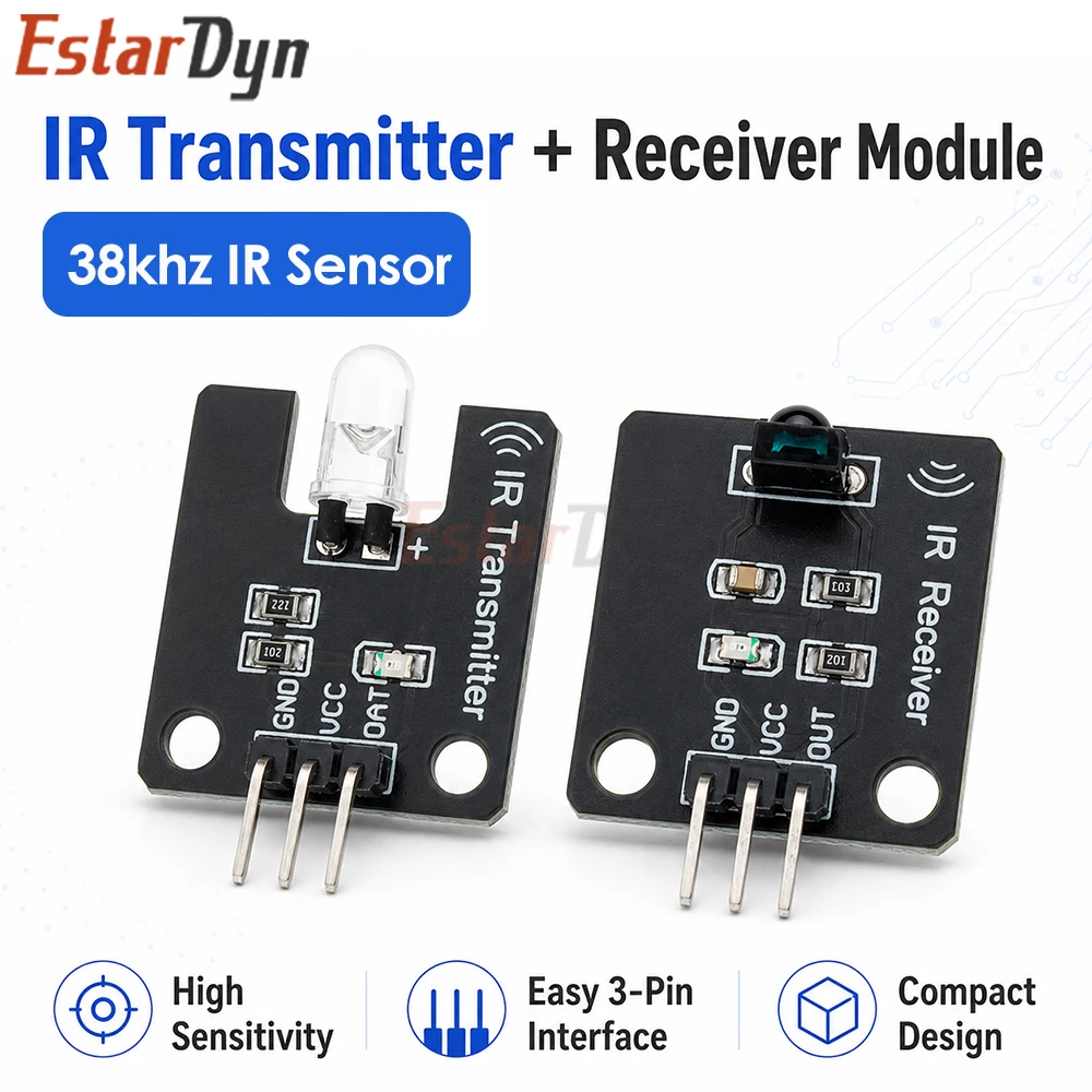 Module émetteur-récepteur infrarouge numérique Estardyn 38kHz, kit de bricolage pour capteur infrarouge, pour blocs de construction électroniques