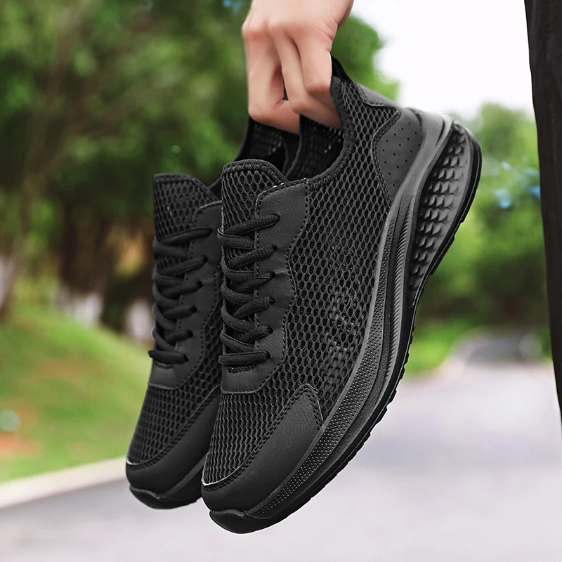 

Hot Men Sneakers Summer Mesh Running Shoes Lightweight Breathable Casual Walking Shoes for Men Quick-drying Upstream Sneakers