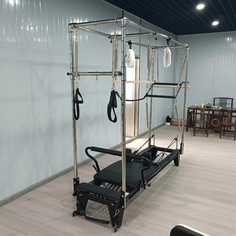 Aluminum alloy Pilates reformer, 3-in-1 Pilates exercise equipment, suitable for studio and gym training