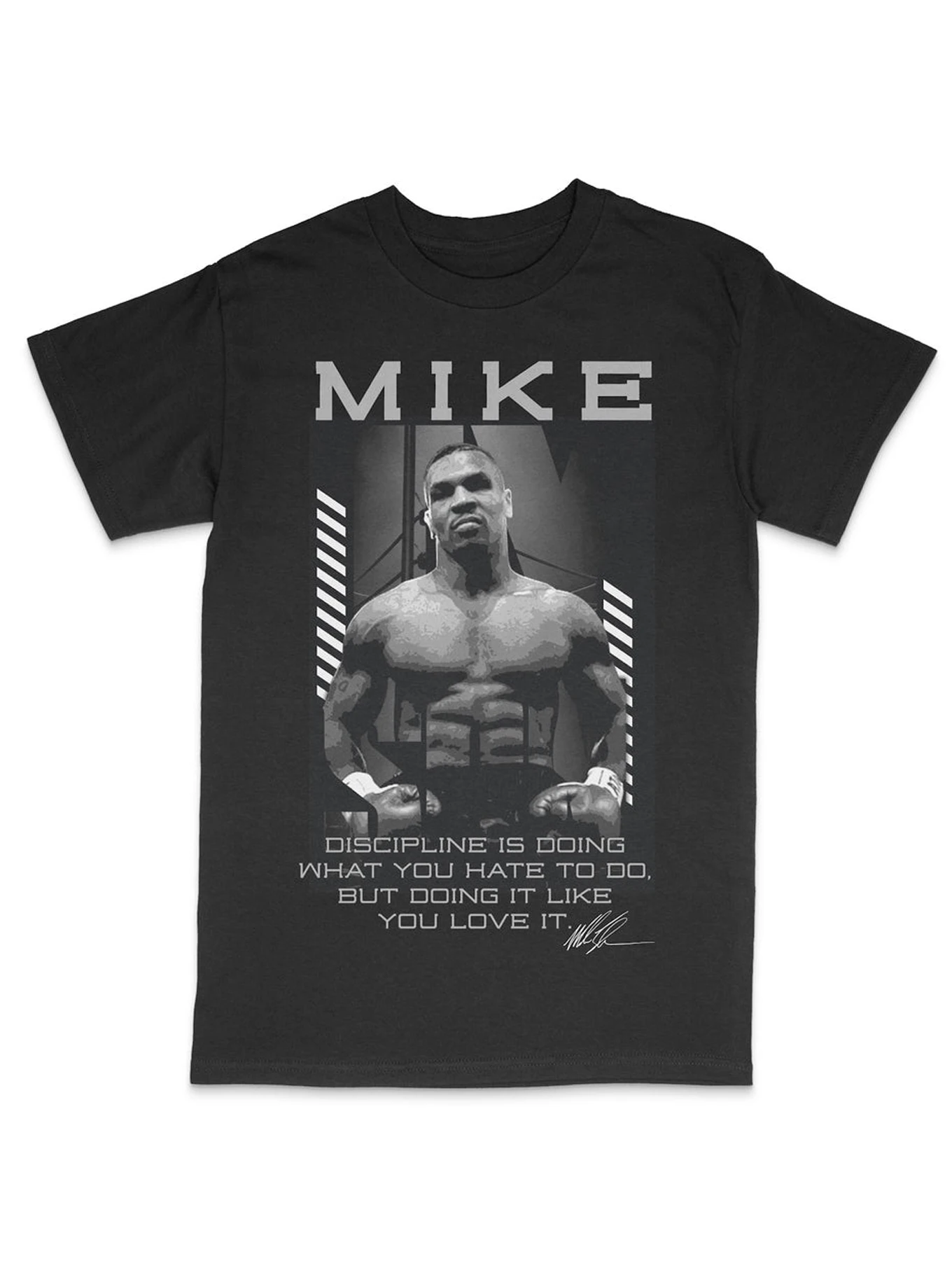Mike Tyson Classic Discipline Quotes T Shirt. High Quality Cotton, Loose, Large Sizes, Breathable Top, Casual T-shirt S-3XL