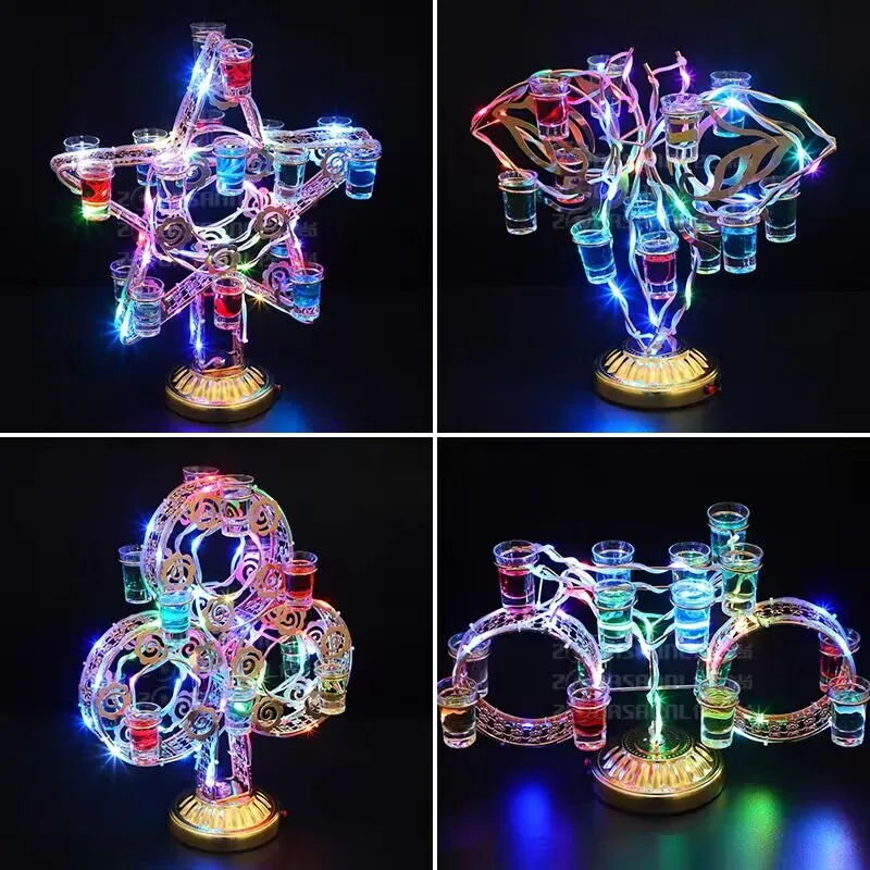 Wiederaufladbarer Cocktailglashalter Ständer VIP Service Shot Glass Glorifier Display Rack Cocktailregal für Bar Nachtclub Dekor