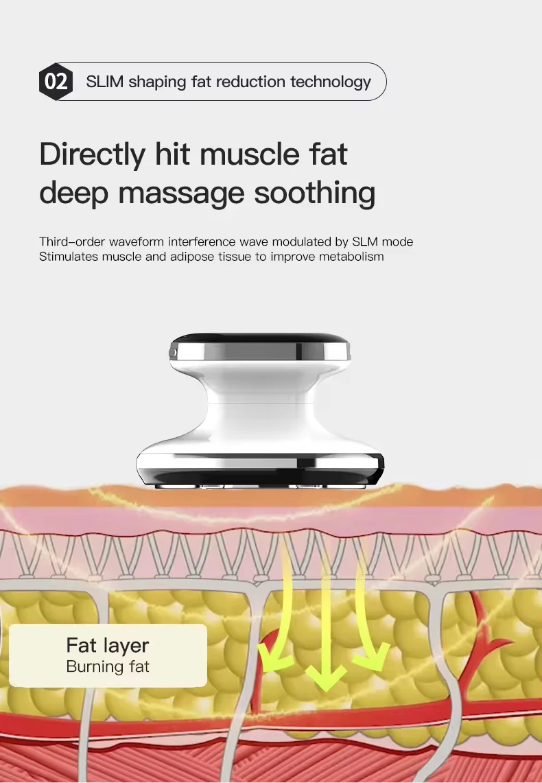 

2 шт. EMS-аппарат для сжигания жира, ручной вибрационный массажер, бытовой прибор для удаления целлюлита на животе