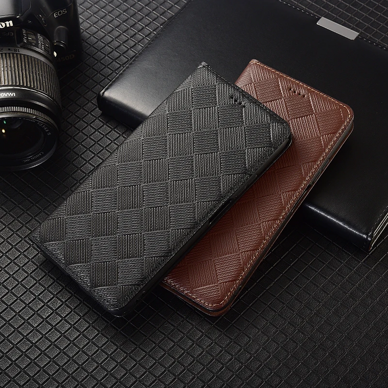 

Grid Pattern Wallet Flip Cover For Realme 15 14 14T 14X 13 Pro Plus Lite 4G 5G Phone Case Book Shell
