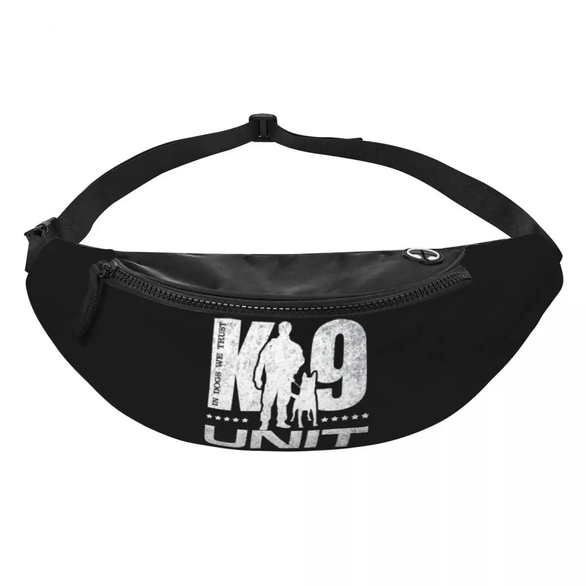 Personalized K9 Unit Malinois Fanny Pack for Women Men Cool Belgian Shepherd Dog Crossbody Waist Bag Travel Hiking Money Pouch