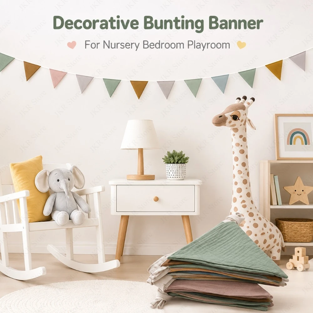 Cotton Fabric Bunting Banner T - огляд і ціна Home Decor Garland