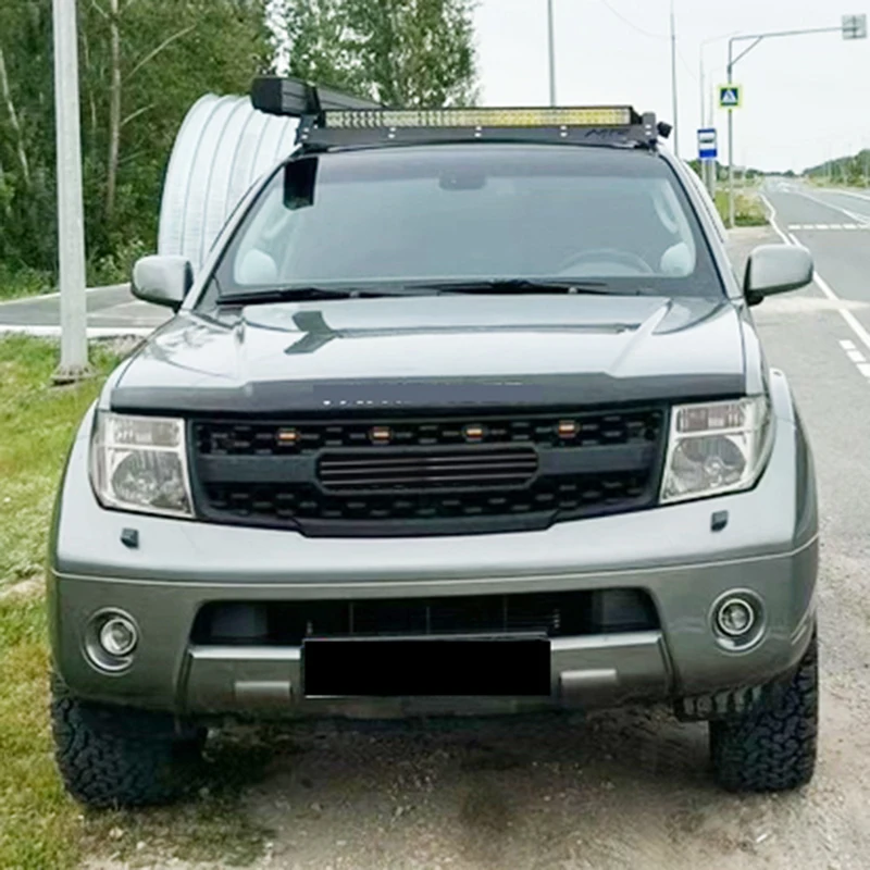 Led 조명이 있는 전면 그릴 범퍼 그릴 수정 액세서리 자동차 부품에 적합 20052006   2007 2008 닛산 프론티어 그릴