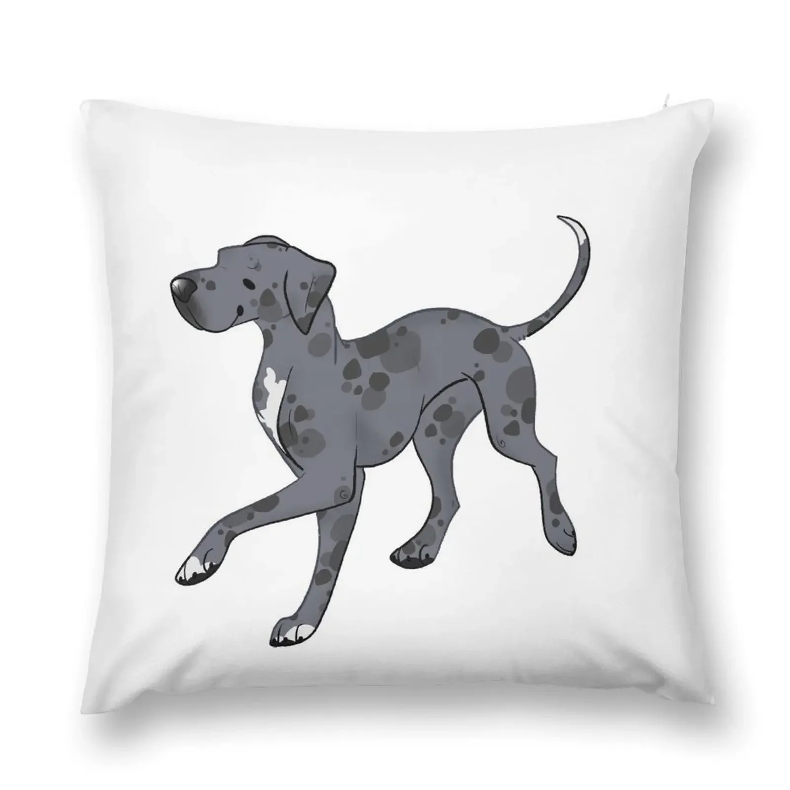 Great Dane - Merle (Natural) Throw Pillow autumn decoration Pillow Decor christmas cushions covers pillow