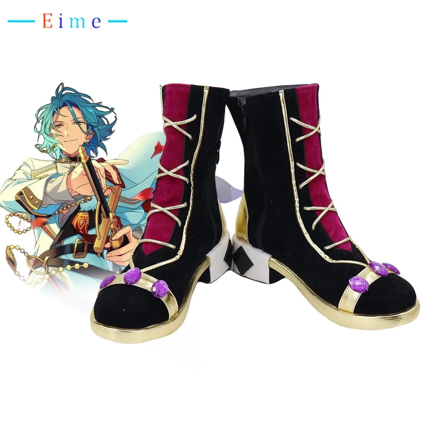 

Обувь для косплея HiMERU, ботинки для косплея из игры Ensemble Stars, аксессуары для аниме, обувь из искусственной кожи, карнавальные ботинки на Хэллоуин, на заказ