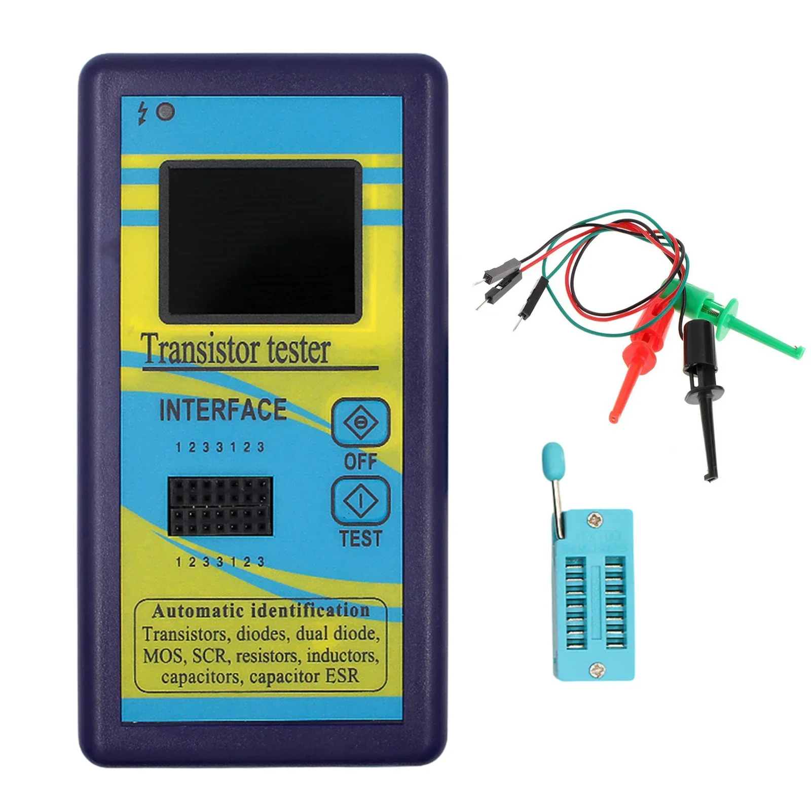 

Multi-purpose Transistor Tester Diode Thyristor Capacitance Resistor Inductance MOSFET ESR LCR Meter TFT Color Display