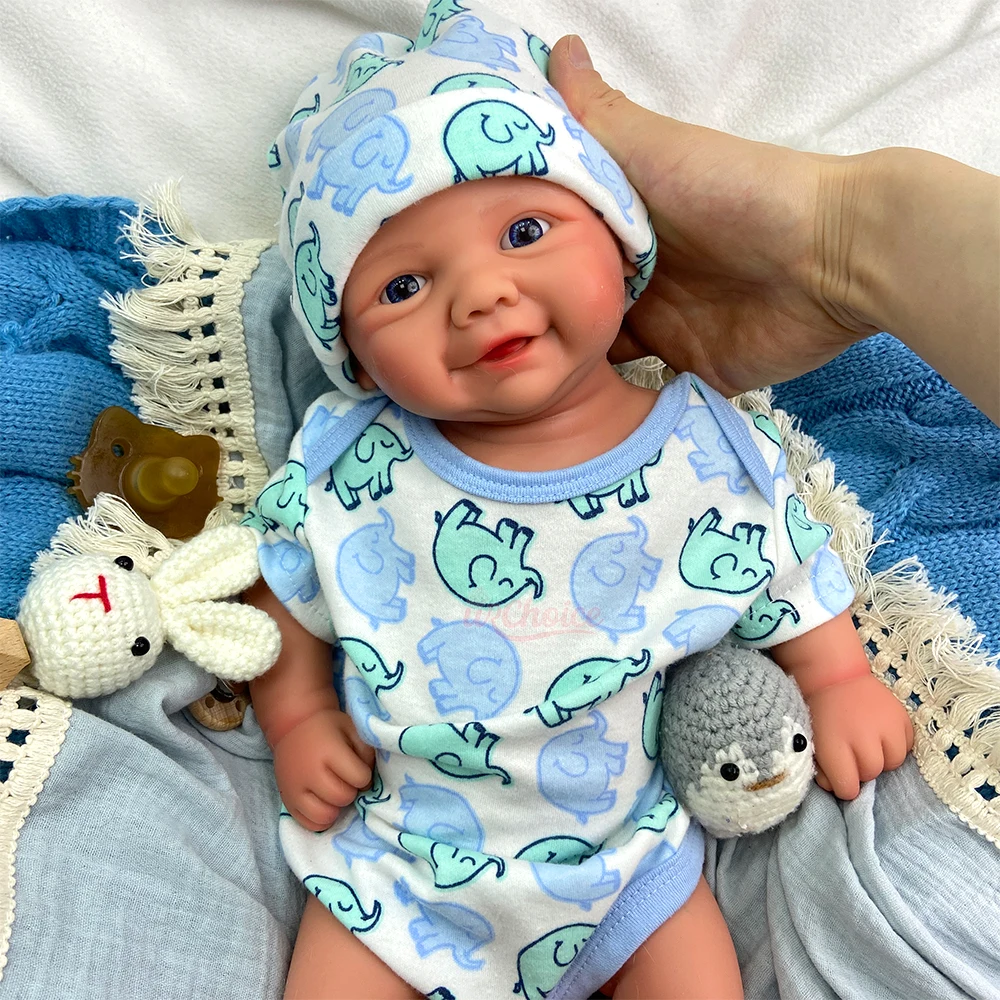 Realistic 17inch Full Silicone Reborn Doll Lifelike Soft Warm Doll Anatomically Correct for Emotional Support