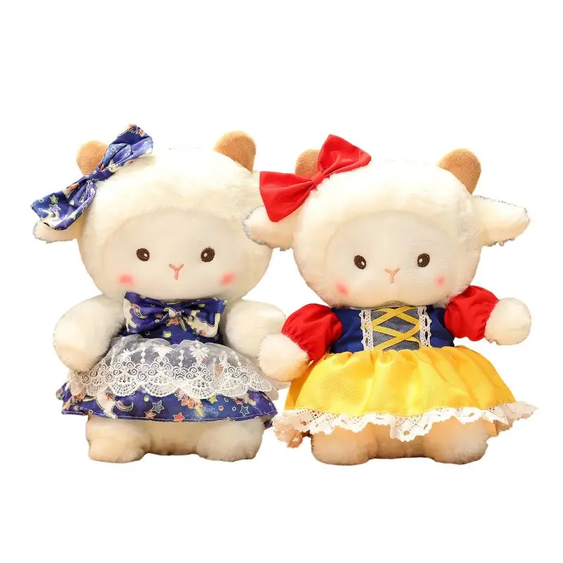 

23/33cm Cartoon Lovely Sheep Lamb In Skirt Plush Toys Stuffed Cute Animals Lamb Soft Pillow For Baby Kids Birthday Gifts