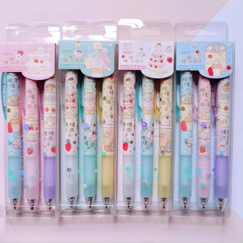 36 Stks/partij Creatieve Sumikko Gurashi Gel Pen Set Leuke 0.5Mm Zwarte Inkt Handtekening Pennen School Kantoorbenodigdheden Briefpapier Groothandel