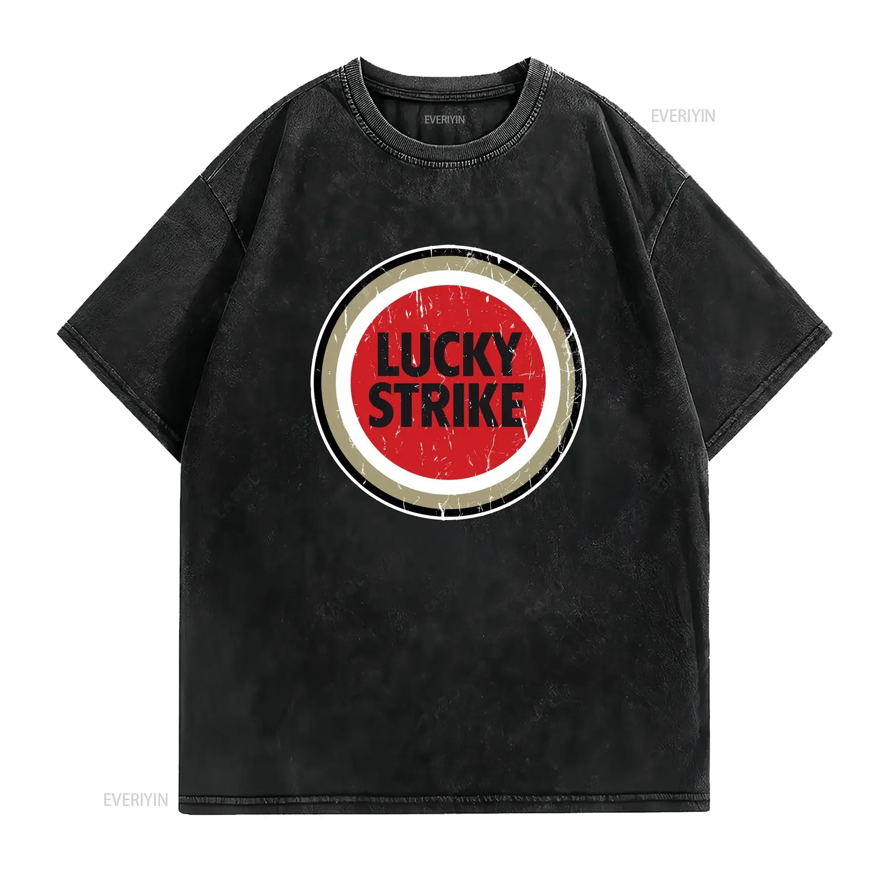 Lucky Strike Cigarettes Tobacco Smoking Vintage T Shirt New vintage Washed Stretched streetwear designer clothes graphic